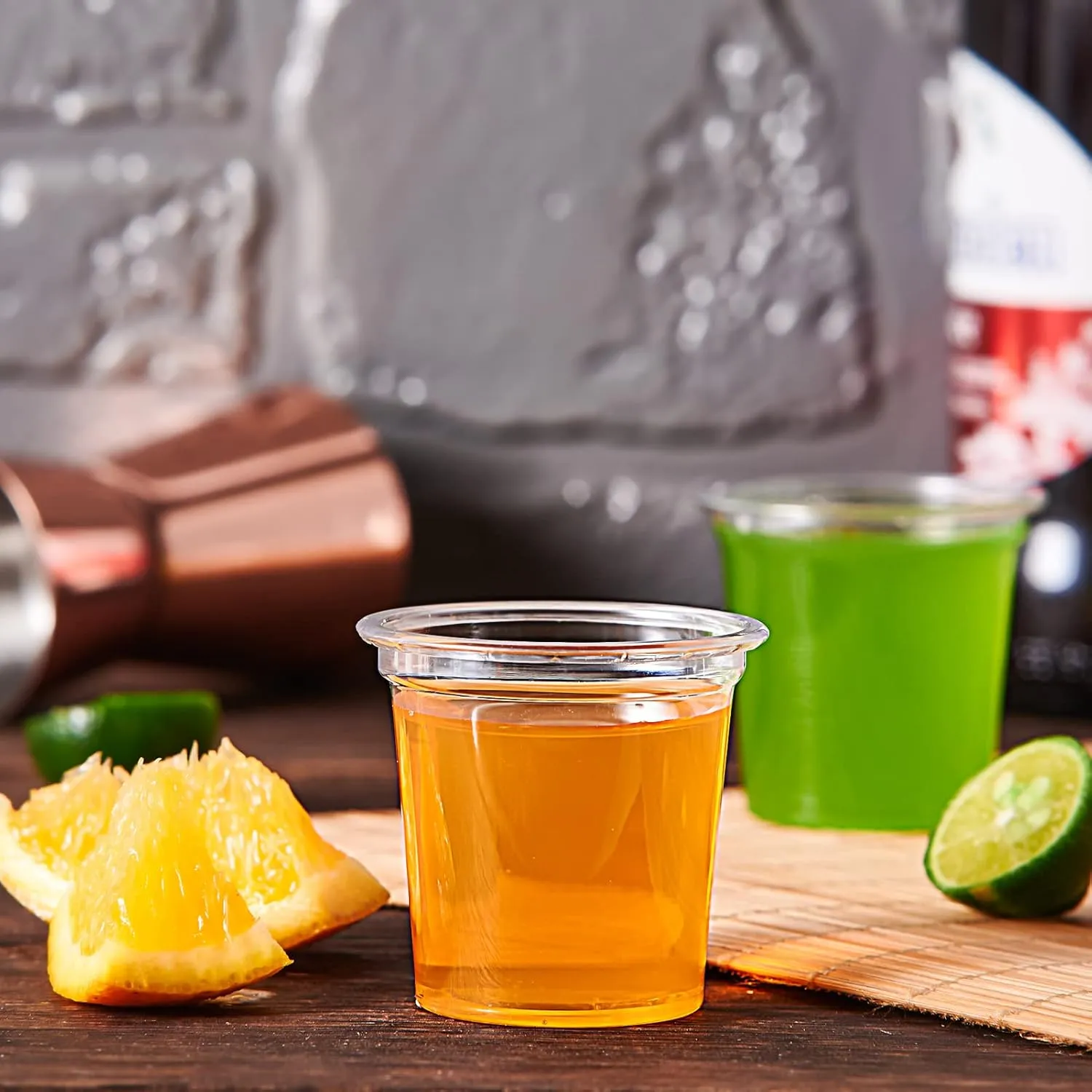 Lilymicky 500 PACK 1 oz Plastic Shot Glasses, 1 Ounce Clear Disposable Party Cups for Vodka, Whiskey, Tequila, Mini Plastic Containers for Sauce, and Sample Tasting