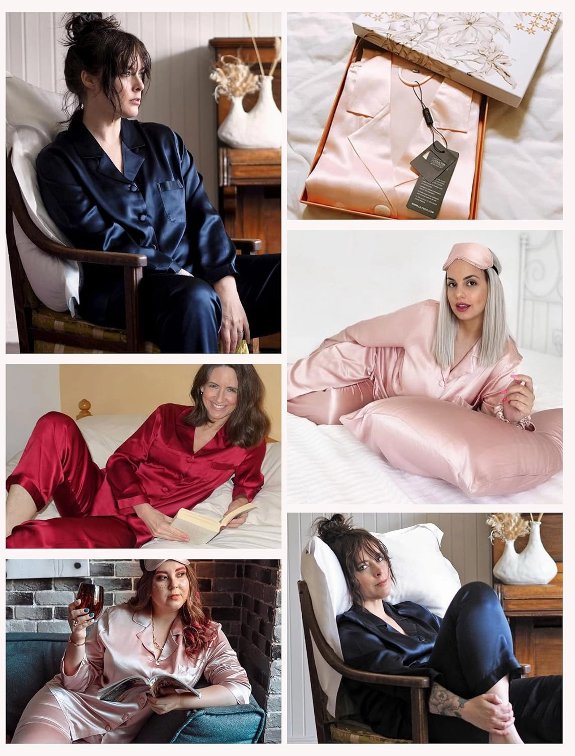 LilySilk Silk Pajamas for Women Pure Full Length Long 22 Momme 100% Mulberry Silk Luxury