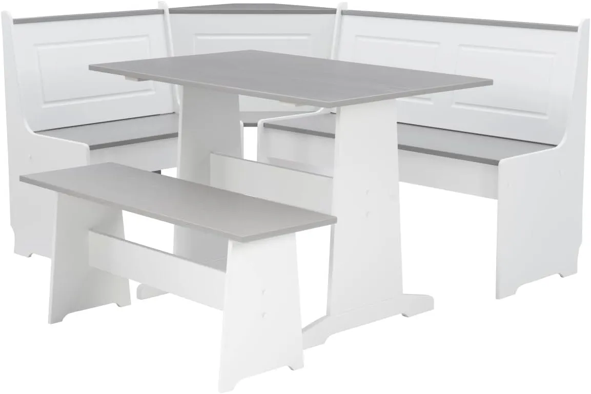 Linon Ardmore Nook White and Gray