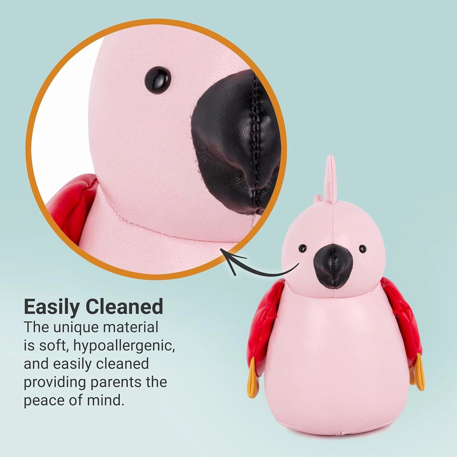 Little Big Friends Musical Friends | Pull String Cord Musical Toy for Baby | Special Stuffed Animal | Easy to Clean | Paris The Parakeet