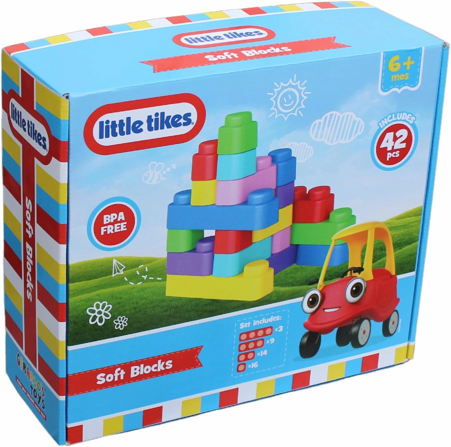 Little Tikes: Soft Blocks - 42 Piece Set - Building & Stacking Toys, Food Grade Durable Materials, Safe for Teething Babies, Toddler & Kids 6 Months 