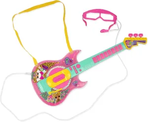 LOL Surprise: Superstar Guitar Set - Pink, Teal, Yellow - Lights & Sounds, Instrument Toy w/Strap, Glasses with Microphone, Kids Musical Toy Ages 3 