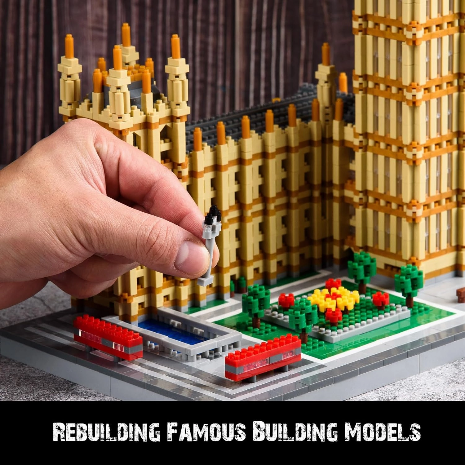London Elizabeth Tower Big Ben Micro Building Block Set,3600 Pieces Landmark Architecture Model, Birthday Gifts Prizes Suitable for Adults and 14  Teens