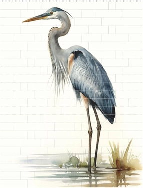 Long-Beaked Heron Building Block Puzzle Personalized Building Bricks for Adults Block Puzzle Building DIY Brick Block Puzzles Valentine's Day Gifts for Home Decor Brick Puzzle