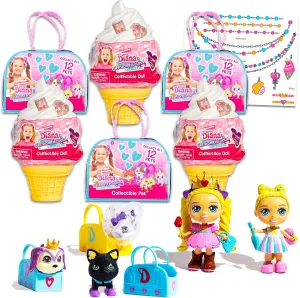 Love Diana Blind Bag Party Favors - 6 Pk Bundle with Love Diana Fashion Fabulous Mystery Mini Toys with Tattoos | Love Diana Toys for Girls, Love Diana Ice Cream Cone Toy