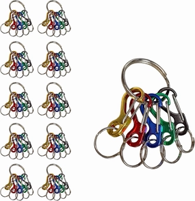 Lucky Line Mini ID Clip Key Carrier Identify Keys by Color Key Chain, 10 Pack (45910)