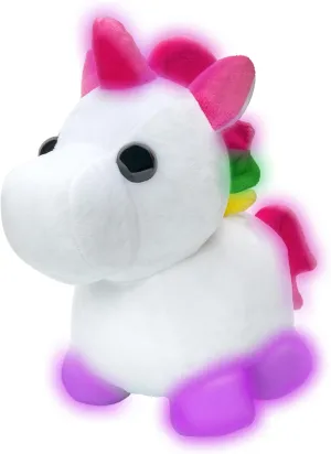 Luminous Neon Unicorn Soft Toy - Soft and Cuddly - Three Lighting Modes - Directly Inspired by Game No. 1, Toys for Children - 6 Years and Up