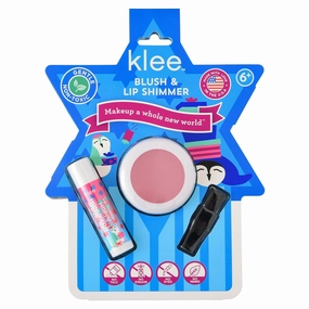 Luna Star Klee Blush and Lip Shimmer Hanukkah Gift Set for Kids and Tweens. Gentle and Non-Toxic. Made in USA. (Candlelight Glow)