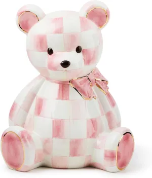 MACKENZIE-CHILDS Rosy Ceramic Bear Bank, Decorative Piggy Bank for Saving Money