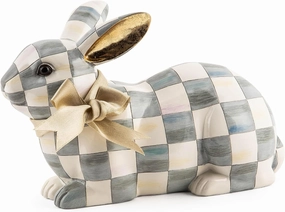 MACKENZIE-CHILDS Bunny Figurine, Rabbit Figurine Decoration for Spring, Resting, Sterling Check