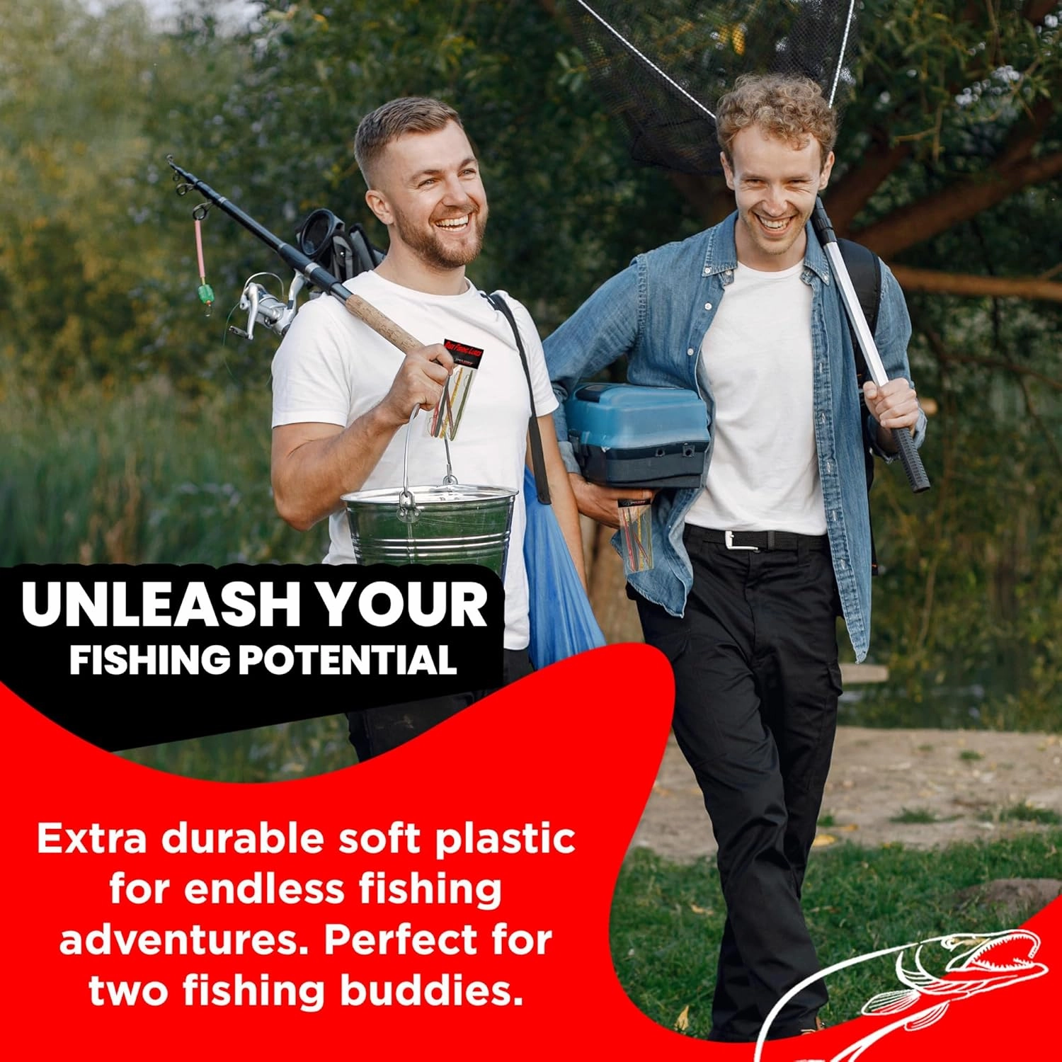 Made in USA Weedless Pre-Rigged Fishing Lures Bass Set, Pike, and Anything in Between - USA - Extra Durable Soft Plastic Swimbaits for Bass Fishing Lures - 5 PCS Bass Baits and Lures Pack(Variety)