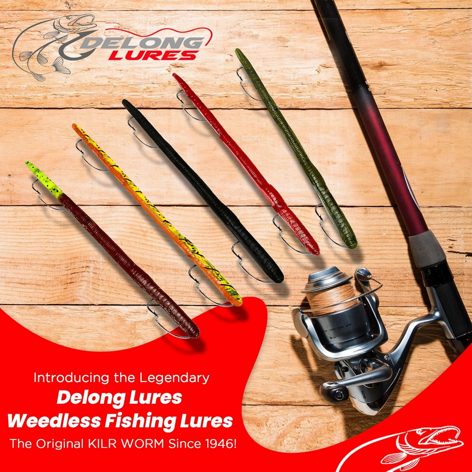 Made in USA Weedless Pre-Rigged Fishing Lures Bass Set, Pike, and Anything in Between - USA - Extra Durable Soft Plastic Swimbaits for Bass Fishing Lures - 5 PCS Bass Baits and Lures Pack(Variety)