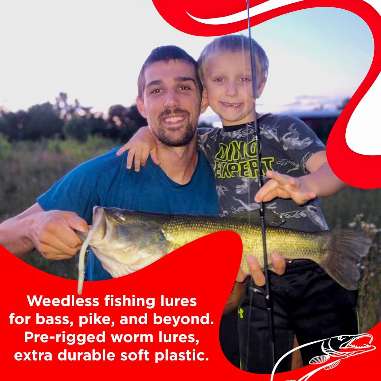 Made in USA Weedless Pre-Rigged Fishing Lures Bass Set, Pike, and Anything in Between - USA - Extra Durable Soft Plastic Swimbaits for Bass Fishing Lures - 5 PCS Bass Baits and Lures Pack(Variety)