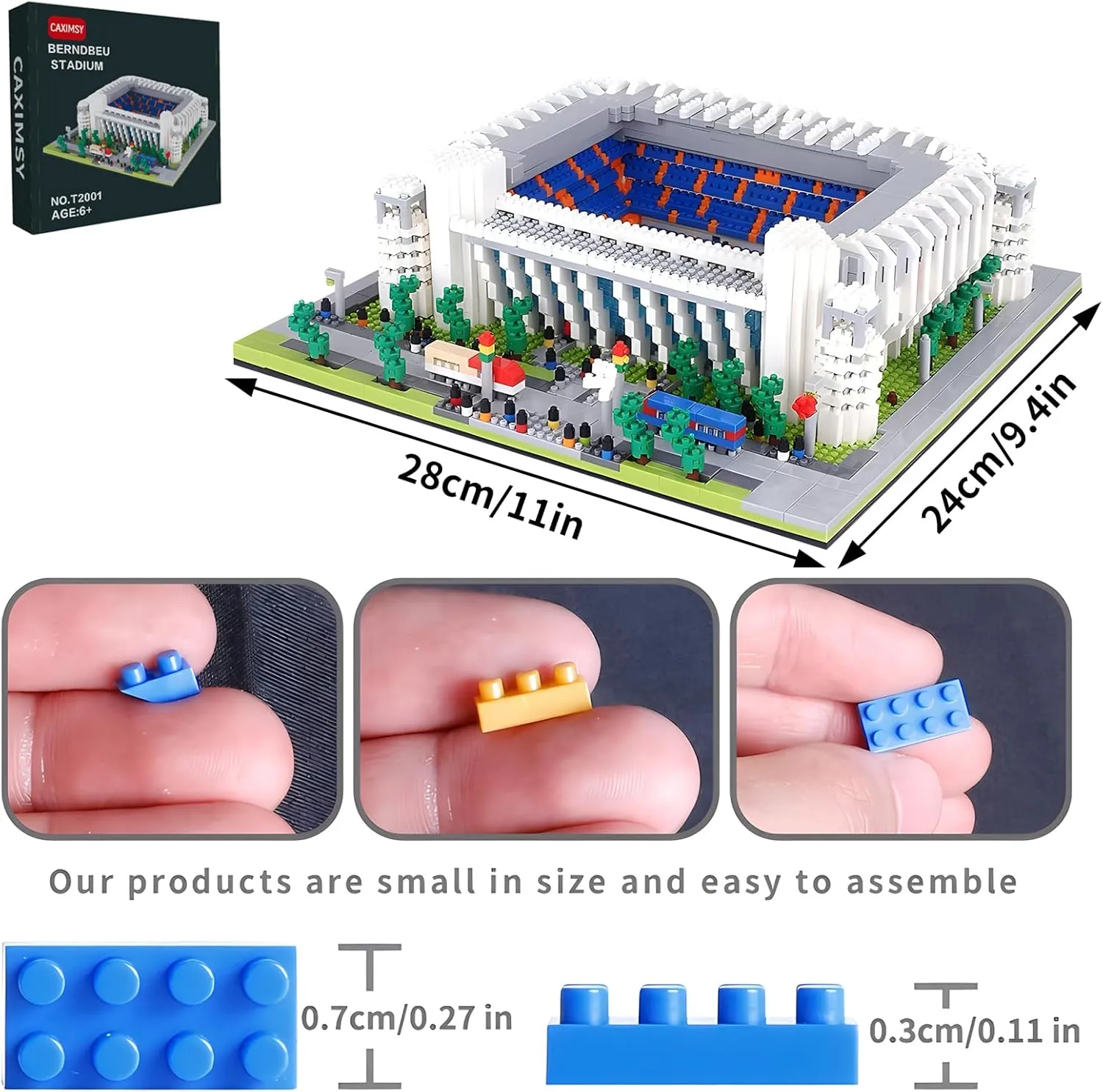 Madrid Soccer Stadium Building Blocks Sets Football Architecture Model Kits Gifts for Adults Kids Boys 3500 Pieces