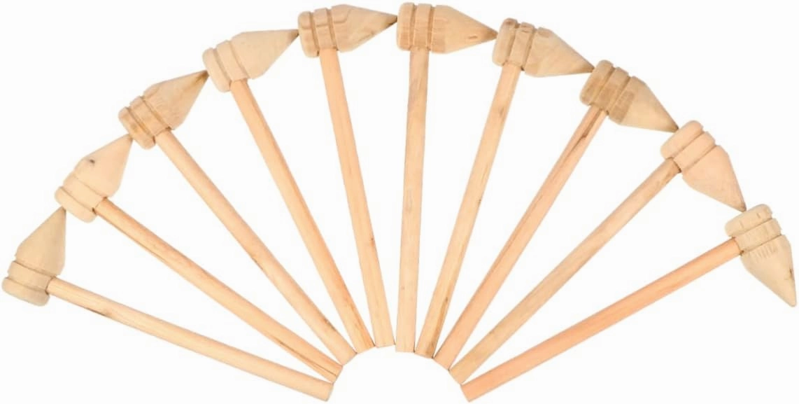 MAGICLULU 20 Pcs Small Wooden Hammer Organizer Lightsaber Bake Hammer Tool Woodworking Mallet Hammers Mallet Pounding Drill Bin Childrens Cube Blocks