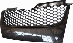 Main Upper Carbon Fiber Print Hex Mesh Grille for VW for GTI Fahrenheit 07 for Jetta 475 Aniversario/Soccer 1/Soccer 2/Value Edition/Winter 1/Winter 2 06 & Comfortline/Highline 09 Mk5