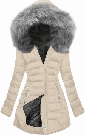 maisdgop Womens Winter Coats Mid Length Sherpa Lined Warm Heavy Jackets Thickened Windproof Outerwear With Fur Hood