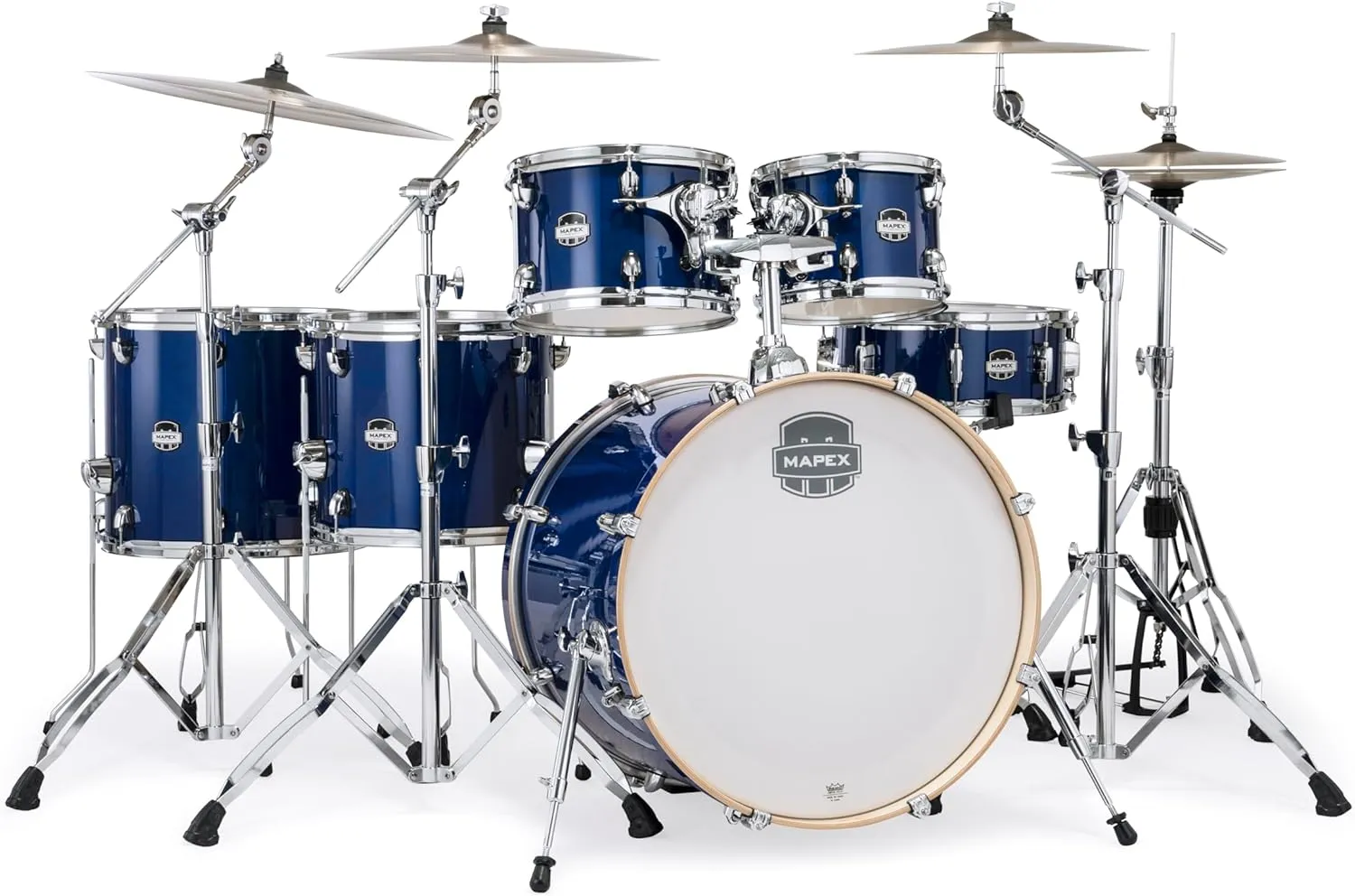 Mapex Mars Maple 6-Piece Studioease Shell Pack w/ 22" Bass Drum - Midnight Blue (MM628SFUOD)