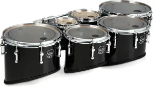 Mapex Quantum Mark II Classic Cut Marching Tenor Drum Sextet - 6/8/10/12/13/14-inch - Gloss Black