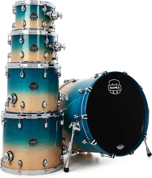 Mapex Saturn SR628XU 5-piece Studioease Shell Pack - Aqua Fade