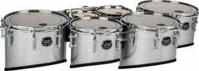 Mapex Quantum Mark II Classic Cut Marching Tenor Drum Sextet - 6/8/10/12/13/14-inch - Silver Diamond Dazzle