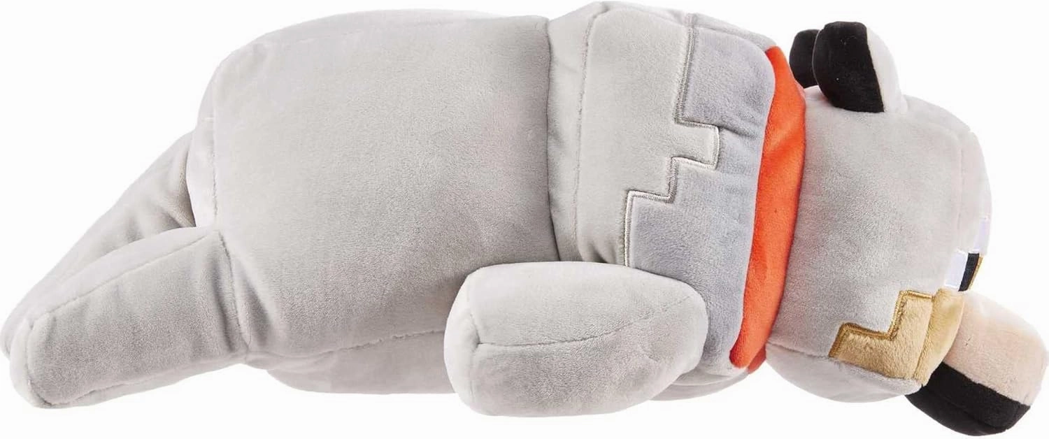 Mattel Minecraft Plush Wolf 12-inch Stuffed Animal Figure, Floppy Soft Doll Inspired by Video Game Character, Collectible Toy