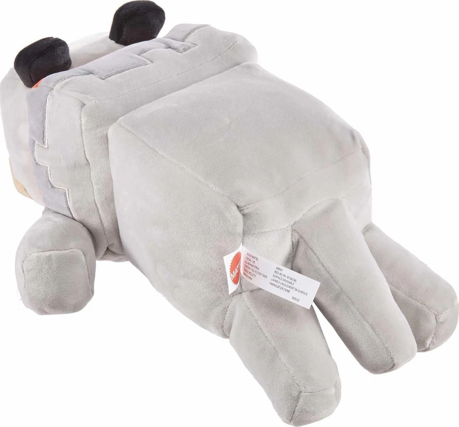 Mattel Minecraft Plush Wolf 12-inch Stuffed Animal Figure, Floppy Soft Doll Inspired by Video Game Character, Collectible Toy