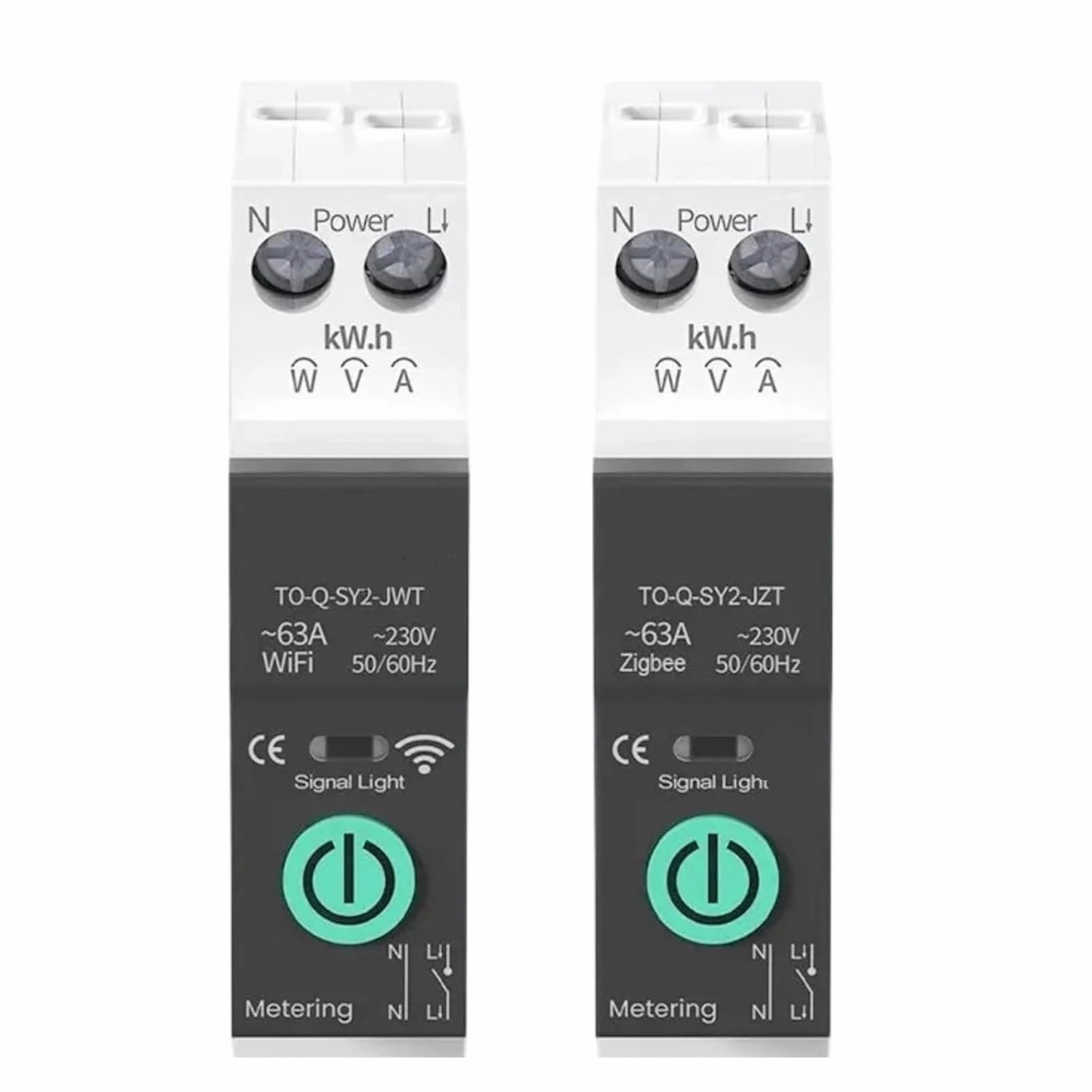 MCB Smart Circuit Breaker Over Current Under Voltage Protection Power Metering 1-63A Remote Control Switch(WiFi 1-63A)