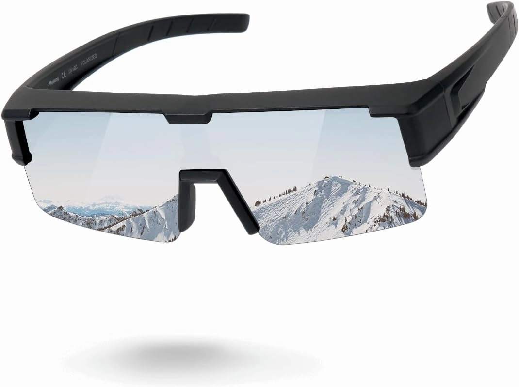 Meeloog Polarized Fit Over Glasses Sunglasses for Men Women, UV Protection Sports Wrap Around for Driving Cycling Fishing