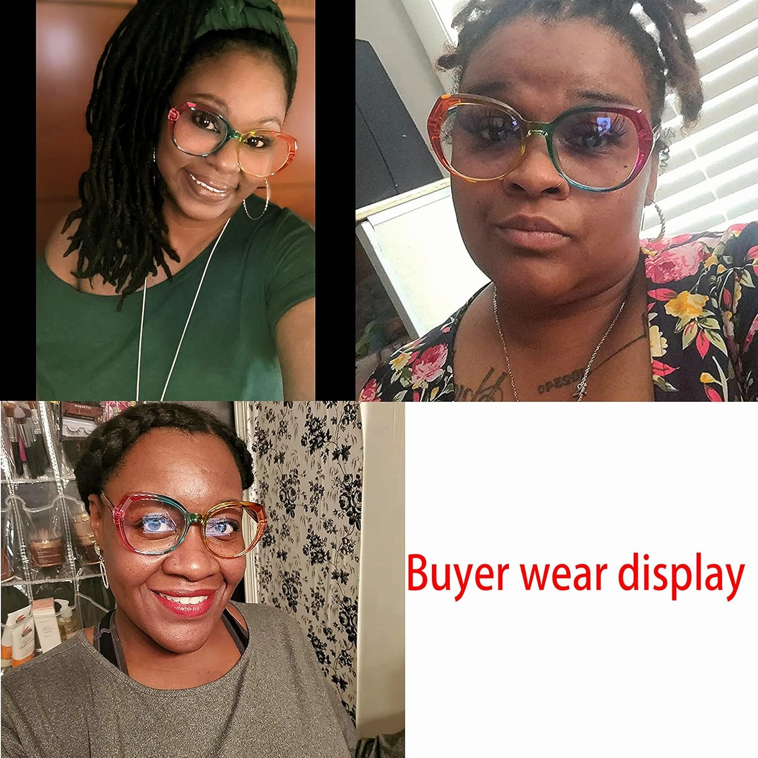 Melrose Fashion ladies blue blocking reading glasses, irregular colorful anti-fatigue/glare female computer games presbyopia