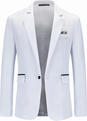 Men's Blazer Jacket Lightweight Casual Sport Coat Classic One Button Stretch Blazer Suit Jacket Sport Coat