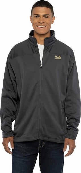 Men's Collegiate Full Zip Soft Shell Micro Fleece Jacket