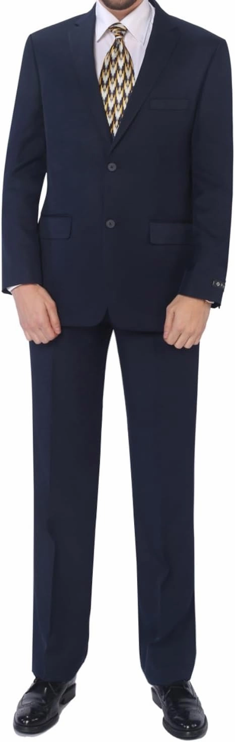 Men's Suit 2 Piece Classic Fit Suits 2 Buttons Notch Lapel Solid Single Breasted Jacket Blazer and Pants Set