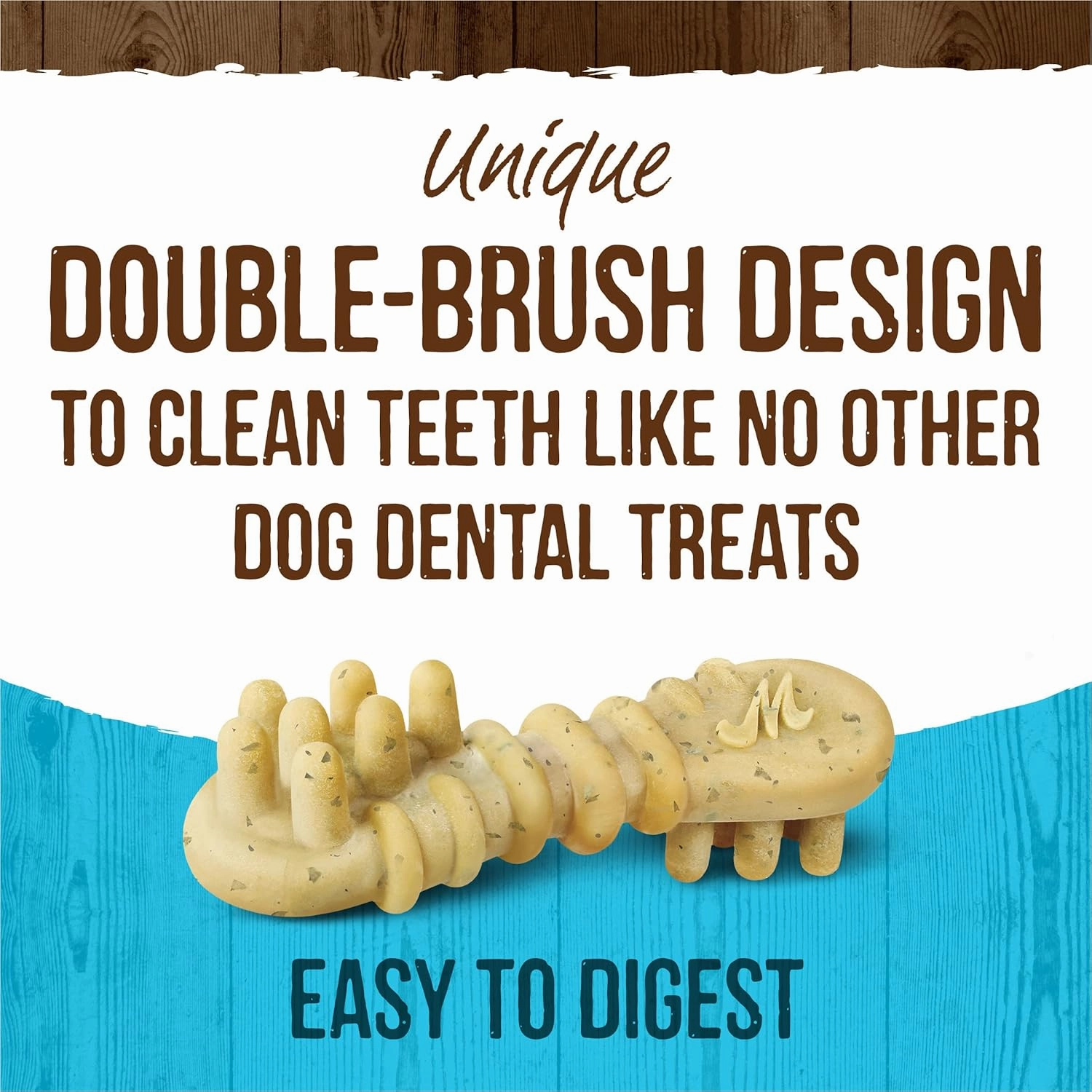 Merrick Fresh Kisses Natural Dental Chews Toothbrush Treat Shape Infused With Real Mint For Tiny Dogs 5-15 Lbs - 78 ct. Box