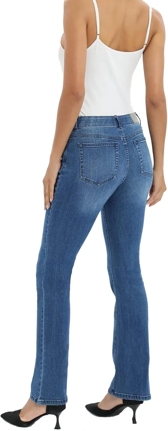 MetHera Women's Le Mel Classic Stretch Curvy Bootcut Jeans