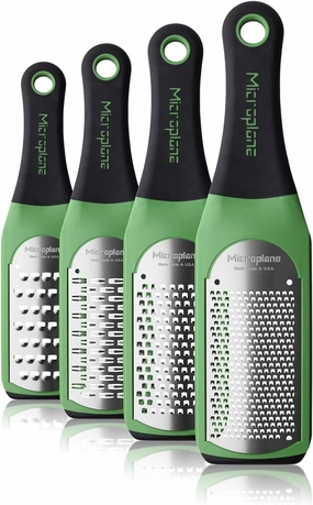 Microplane 4 piece Artisan Cheese Grater Set (Green)