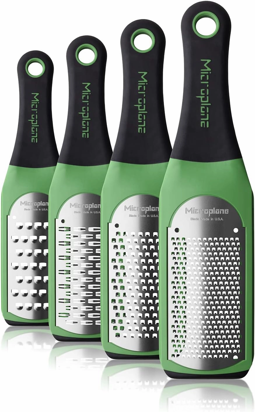 Microplane 4 piece Artisan Cheese Grater Set (Green)