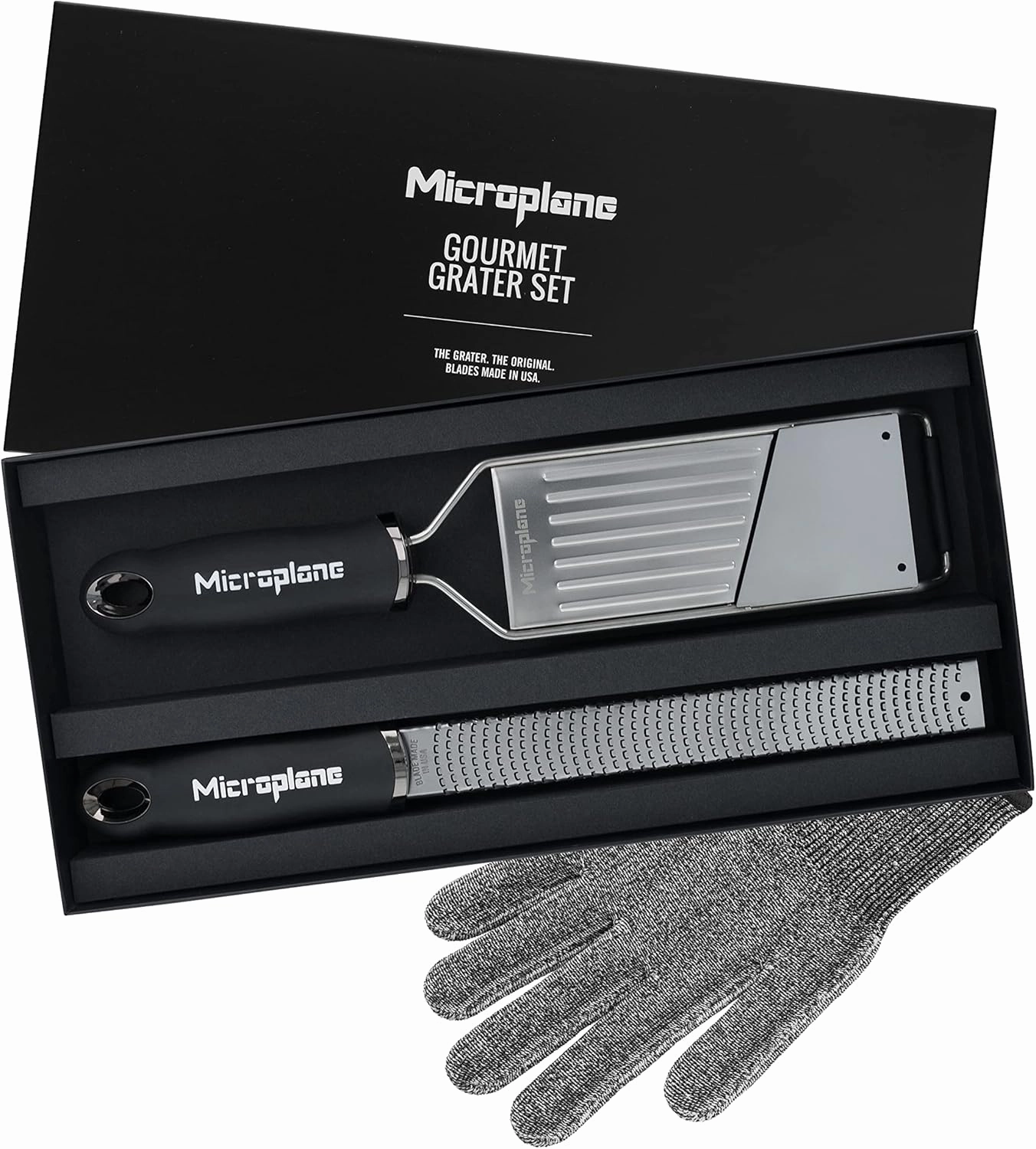 Microplane Gourmet Kitchen Grater, 335x160x39mm, Black