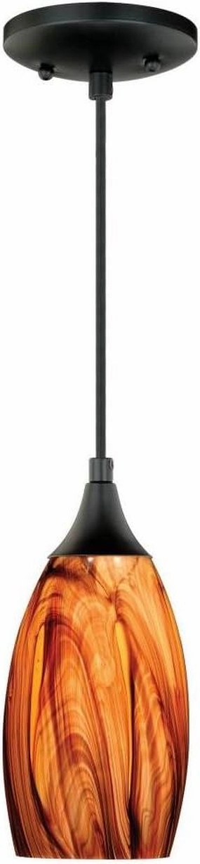 Milano Mini Pendant Smoky Fire Glass