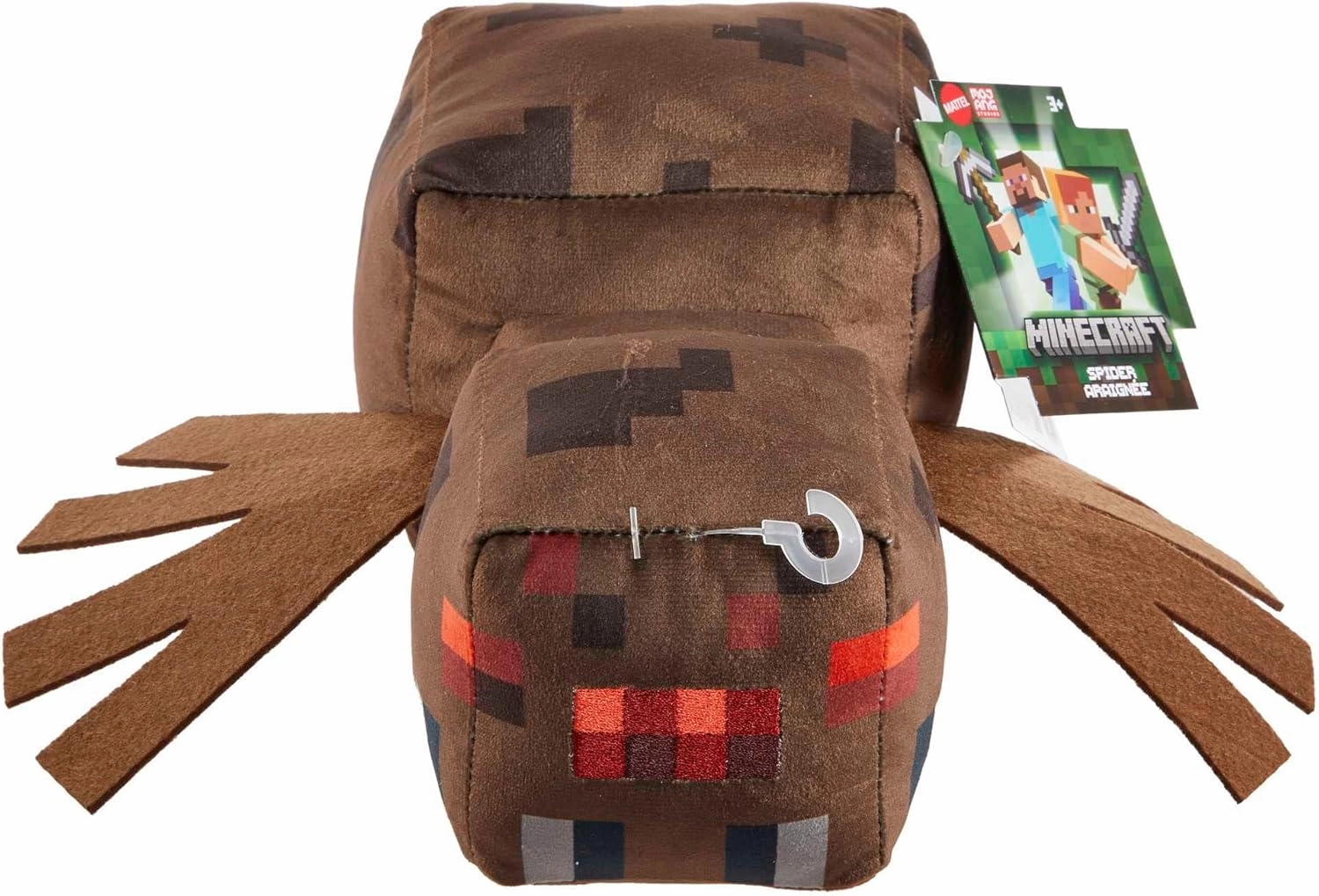 Minecraft Spider Plush Character, 8-inch Collectible Soft Doll Inspired by The Video Game