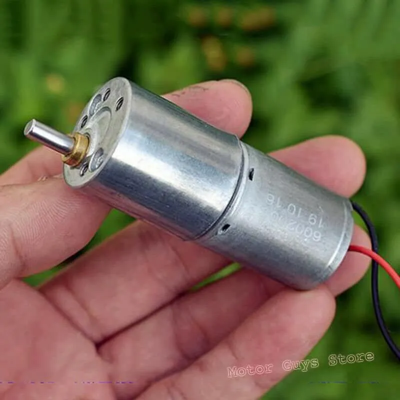 Mini 24mm Metal Gearbox Gear Motor DC 3.7V 34RPM DC 12V 45RPM Slow Speed Large Torque Micro Mini Reducer Motor For Robot Car - (Speed(RPM): A DC 3.7V 34RPM)