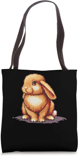 Mini Lop 8 Bit Tote Bag