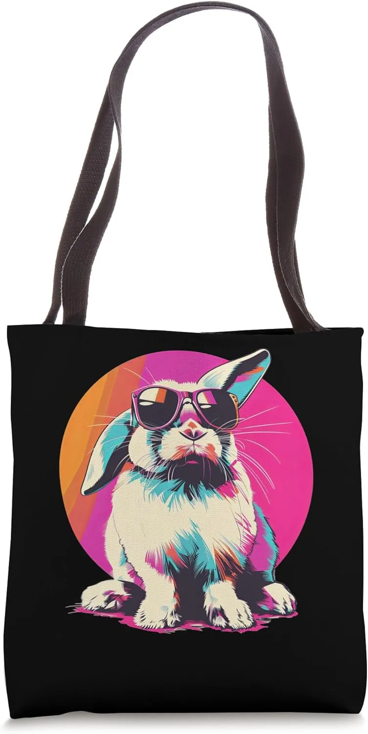 Mini Lop 80s Retro Tote Bag