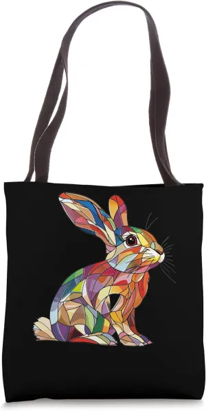 Mini Lop Stained Glass Tote Bag