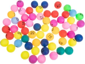 Mini Numbered Balls 70pcs Multicolored Plastic Balls Ideal for Games Raffles Bingo and Party Activities