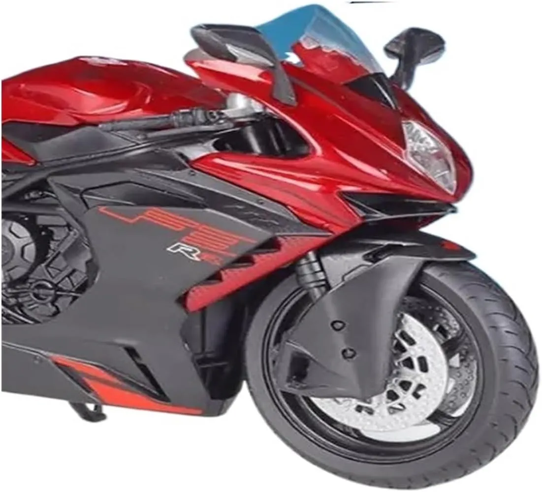 Mini Simulation Motorcycle Toys 1:12 for MV Agusta Superveloce2022 Argo Alloy Racing Motorcycle Model Simulation Children's Toys Gifts Adult for Boys(White)