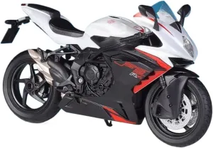 Mini Simulation Motorcycle Toys 1:12 for MV Agusta Superveloce2022 Argo Alloy Racing Motorcycle Model Simulation Children's Toys Gifts Adult for Boys(White)