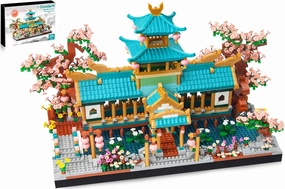 Mini Chinese Classical Garden Building Blocks Set, Sakura Botanical Collection Building Set for Adults, 14  Teens, Home Decor Accessories (2350 Pcs)