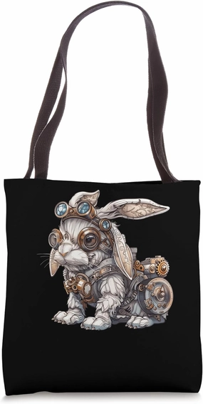 Mini Lop Steampunk Tote Bag