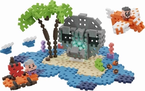Mini Waffle Treasure Island Includes 148 Flexible Blocks- Improves Fine Motor Skills- STEM STEAM Building Montessori Toys for Kids 5 